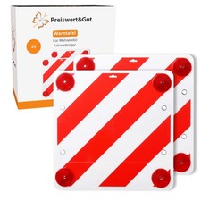 2x Warntafel Rot Weiß